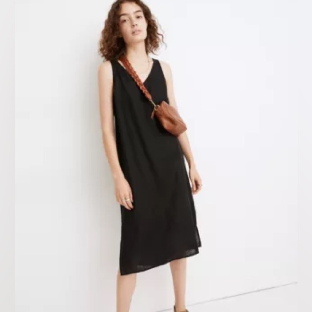 Madewell linen midi dress size small